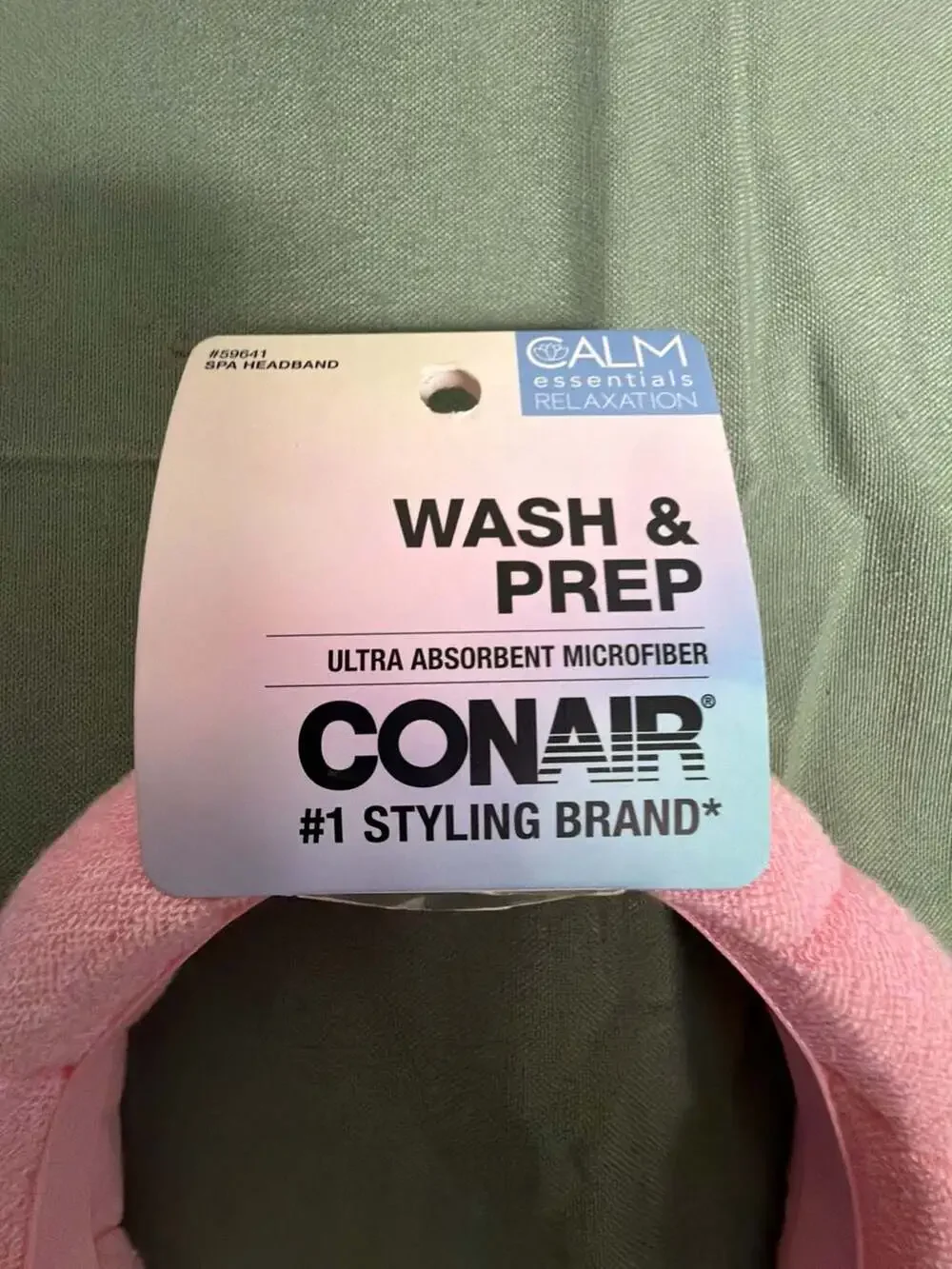 Conair Calm Essentials Wash & Prep Ultra-Absorbent Microfiber Pink Bubble Spa He